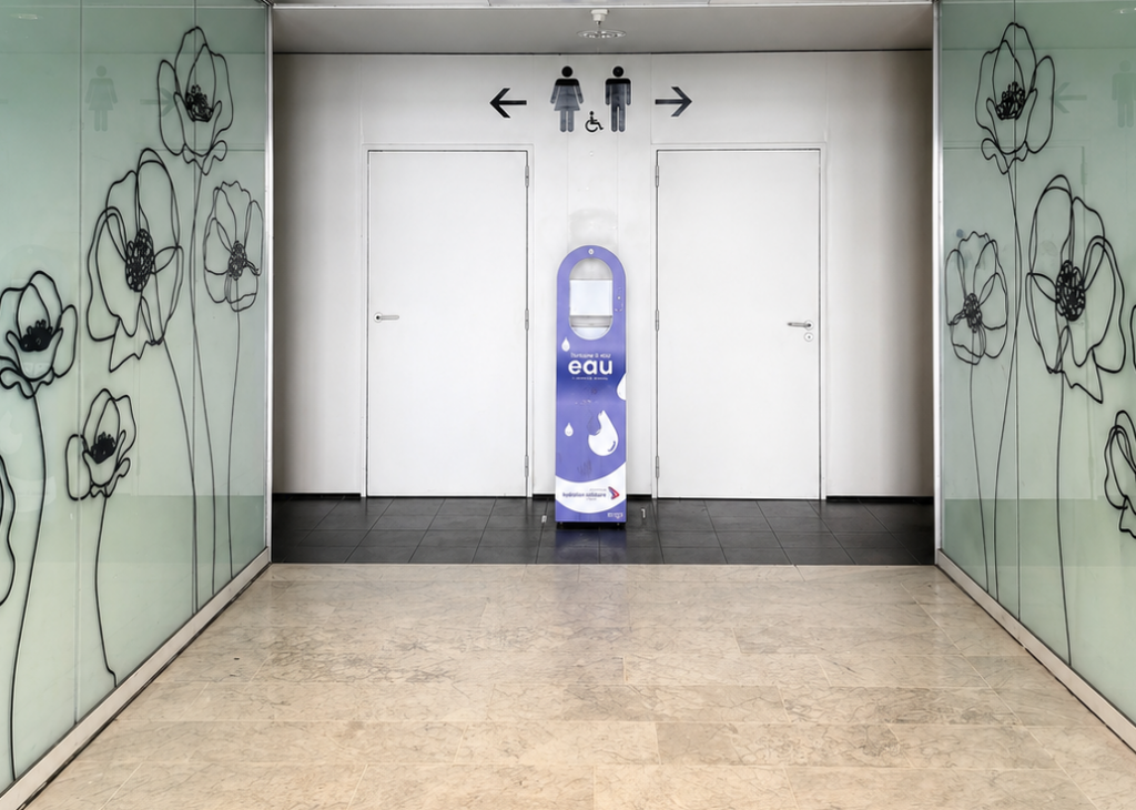 Fontaine sur pied de l'aéroport de Toulouse