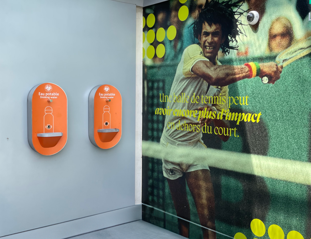 Fontaines à eau à Roland Garros